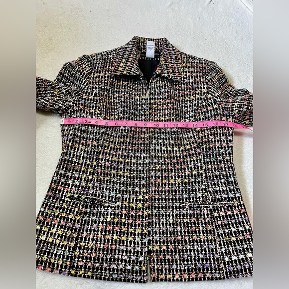 Sag Harbor Tweed Pastel Confetti Blazer Jacket - 6P - Picture 3 of 8